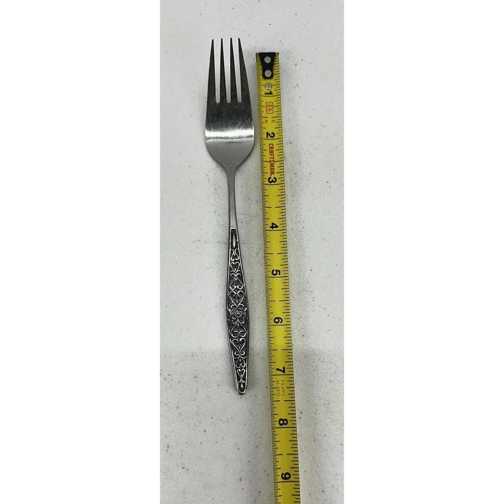 Vintage Towle TWS318 SSC Stainless Japan Dinner Forks Set of 2 MCM 7 3/4